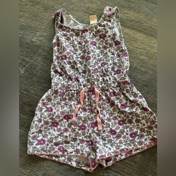 5 for $20 ✨Harper Canyon Pink Floral tie Waist Romper outfit Girls kids size 2 - Picture 1 of 5